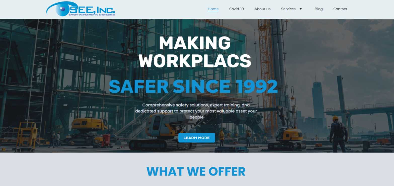 SeeInc Online website, homepage